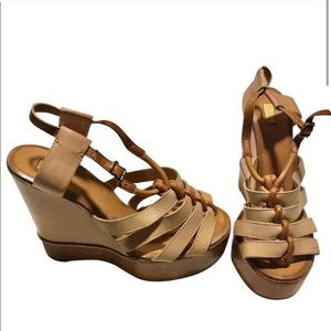 Chloe Braided Leather Wedges